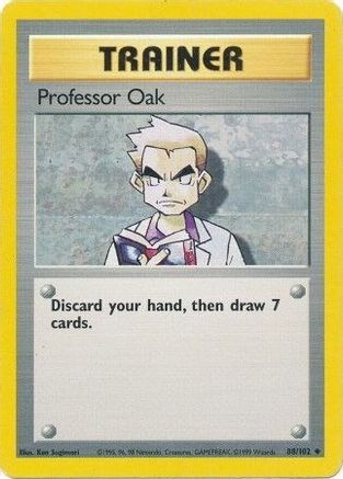 Professor Oak 088  Base Set - Uncommon