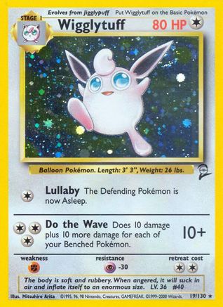 Wigglytuff 019  - Holofoil Base Set 2 - Holo Rare