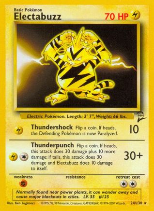 Electabuzz 024  Base Set 2 - Rare