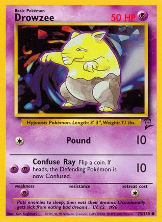Drowzee 073  Base Set 2 - Common