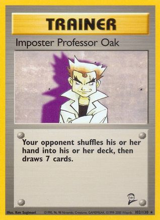 Imposter Professor Oak 102  Base Set 2 - Rare