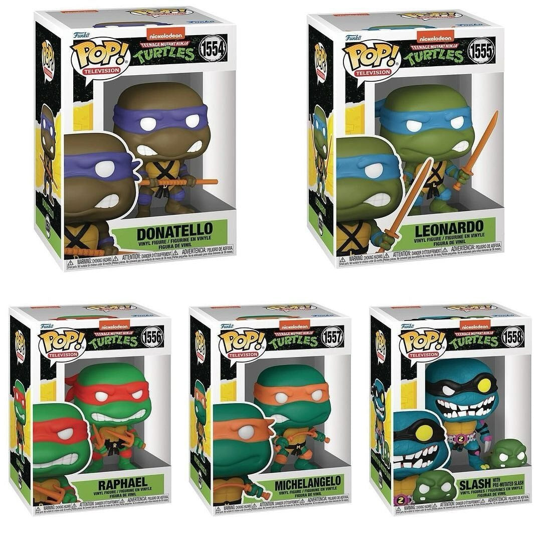 Funko Pop! Television: Teenage Mutant Ninja Turtles - Donatello / Leonardo / Raphael / Michelangelo / Slash