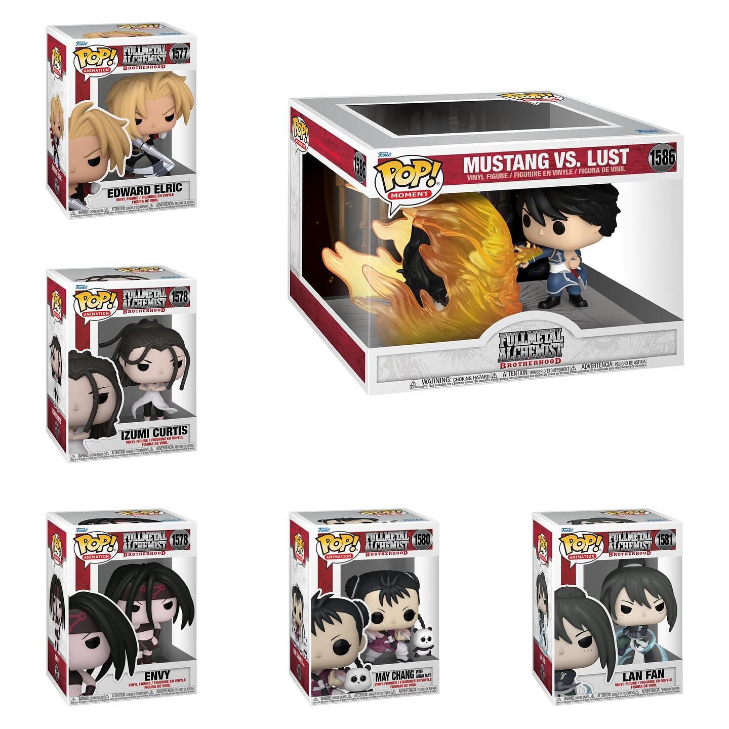 Funko Pop! Anime: Fullmetal Alchemist - Envy / Mustang Vs. Lust / May Chang with Shao / Lan Fan (Ninja) / Izumi Curtis / Edward Elric with Blade