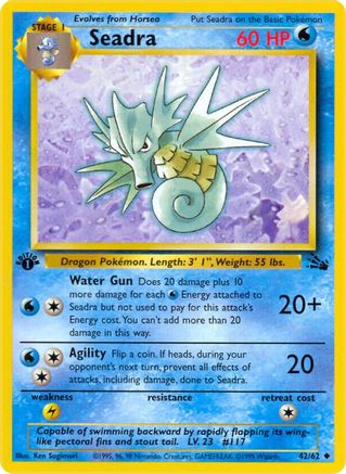Seadra 042  - Unlimited Fossil - Uncommon