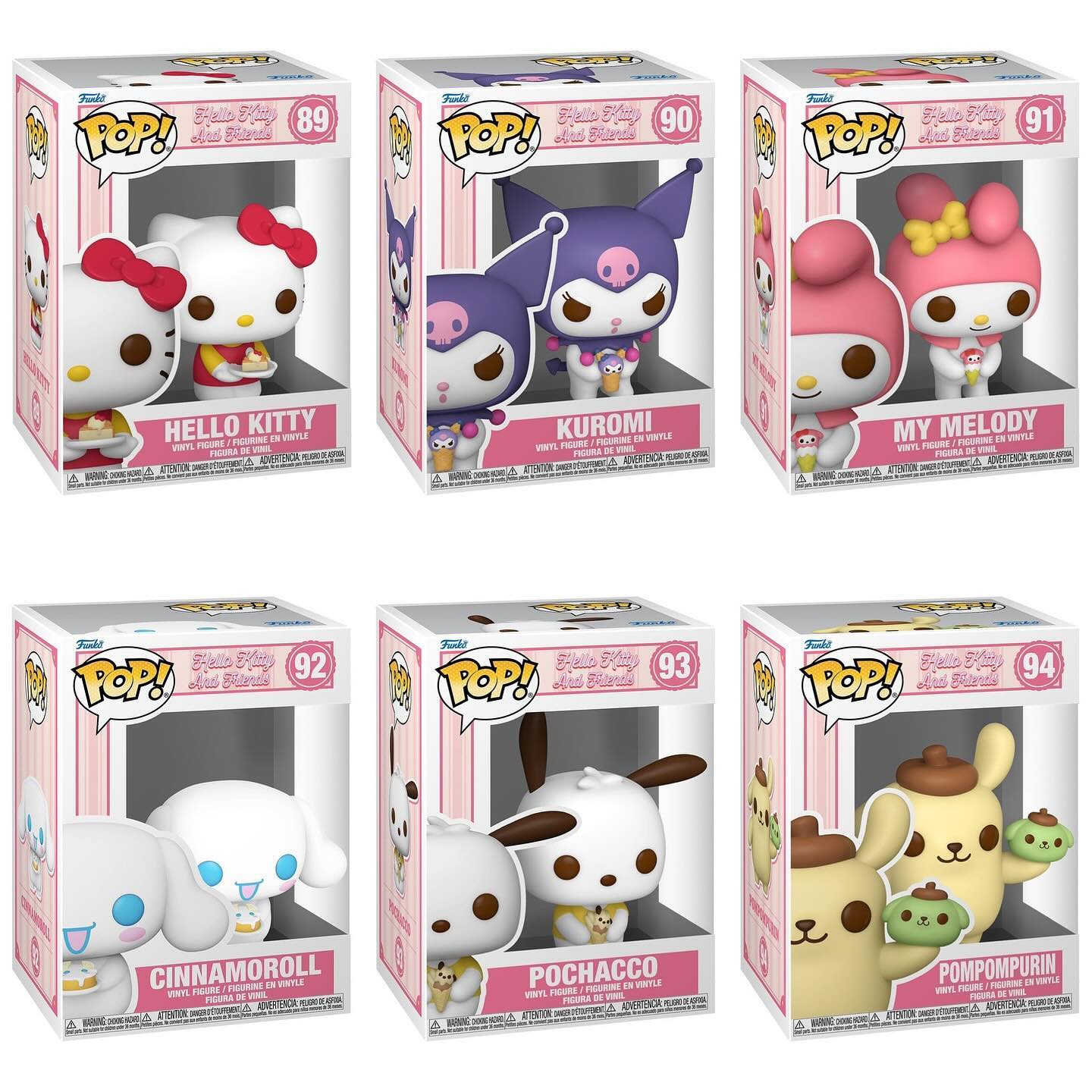 Funko Pop! Sanrio: Hello Kitty & Friends - Kuromi / My Melody / Cinnamoroll / Pochacco / Pompompurin