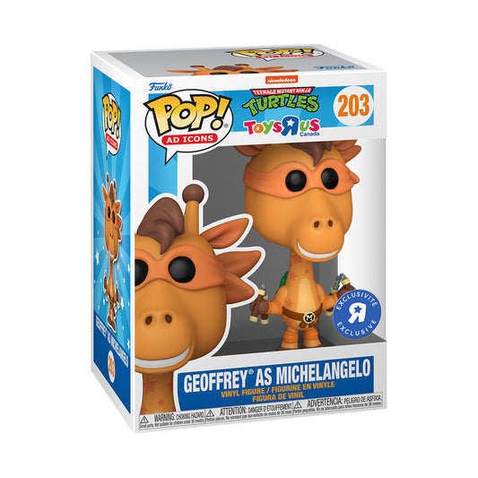 Funko Pop! TMNT TOYSRUS EXCLUSIVE GEOFFREY AS MICHELANGELO #203