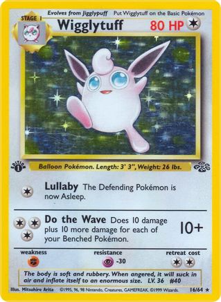 Wigglytuff (16) (16) 016  - 1st Edition Holofoil Jungle - Holo Rare