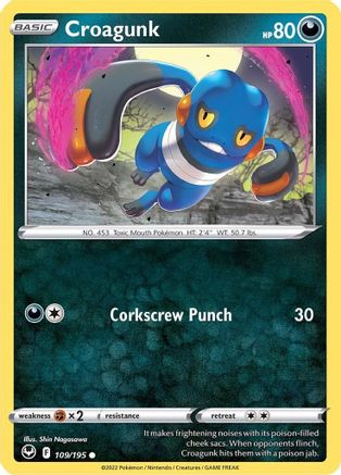 Croagunk 109  SWSH12 Silver Tempest - Common