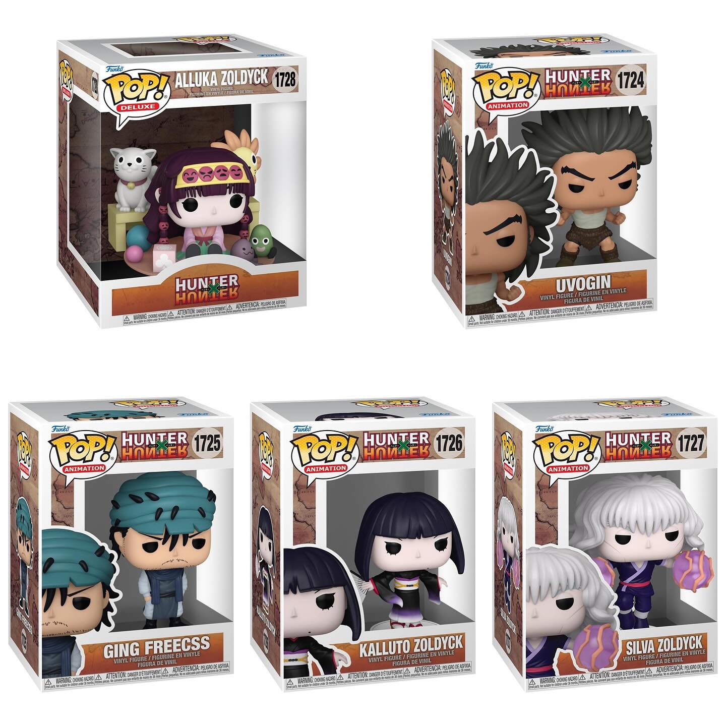Funko Pop! Anime: Hunter X Hunter - Chrollo [Funko Shop Exclusive] / Uvogin / Ging / Kalluto / Silva / Deluxe Alluka Zoldyck