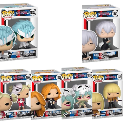 Funko Pop! Anime: Bleach - Grimmjow / Gin / Hiyori / Rangiku / Nelliel / Shinji
