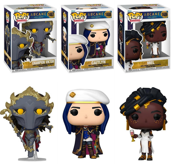 アーケイン funko pop ビクター　 ケイトリン　 メル 3セット Arcane Gets Three More Funko Pops Following Season 2 Finale