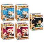 Funko Pop! Anime: Dragon Ball Super - SSGSS Gogeta / Super Saiyan God Vegeta / Broly [EXCLUSIVE]