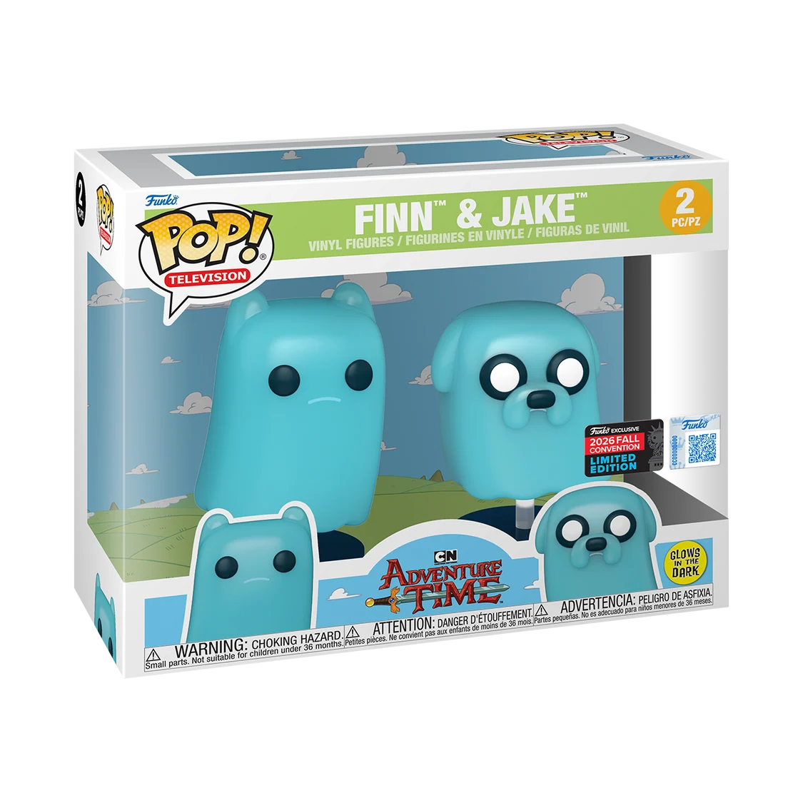 Funko Pop! Television: Adventure Time - Finn & Jake (2-Pack) [NYCC EXCLUSIVE] *PREORDER*