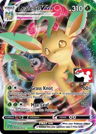Leafeon VMAX  - Holofoil Prize Pack Series Cards - Ultra Rare