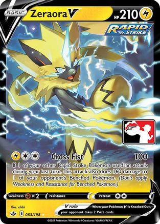 Zeraora V  - Holofoil Prize Pack Series Cards - Ultra Rare