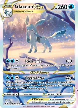 Glaceon VSTAR GG40  - Holofoil Crown Zenith Galarian Gallery - Ultra Rare
