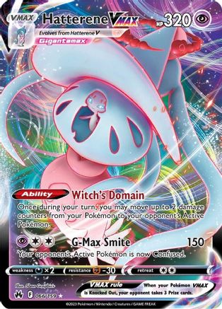 Hatterene VMAX 066  - Holofoil Crown Zenith - Ultra Rare