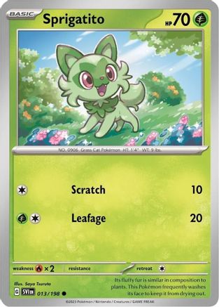 Sprigatito (Mirage Holo) 013/198  - Holofoil Miscellaneous Cards & Products - Promo