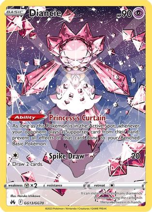 Diancie GG13  - Holofoil Crown Zenith Galarian Gallery - Ultra Rare