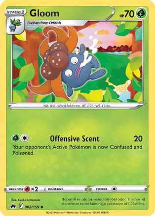 Gloom 002  - Reverse Holofoil Crown Zenith - Uncommon