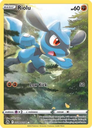 Riolu GG26  - Holofoil Crown Zenith Galarian Gallery - Ultra Rare