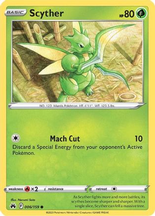 Scyther 006  Crown Zenith - Common