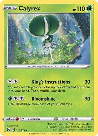 Calyrex 017  - Reverse Holofoil Crown Zenith - Holo Rare