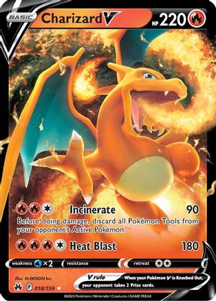 Charizard V 018  - Holofoil Crown Zenith - Ultra Rare