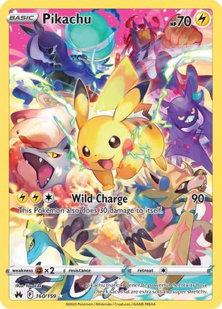 Pikachu (Secret) 160  - Holofoil Crown Zenith - Secret Rare