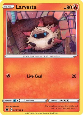 Larvesta 024  - Reverse Holofoil Crown Zenith - Common