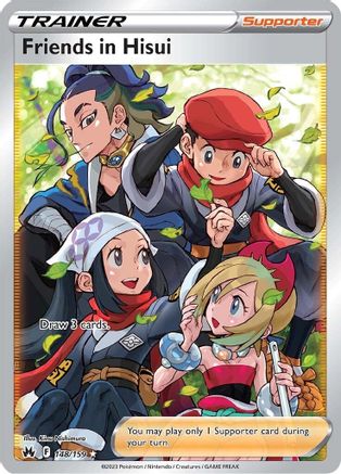 Friends in Hisui (Full Art) 148  - Holofoil Crown Zenith - Ultra Rare