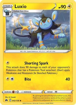 Luxio (42) (42) 042  - Reverse Holofoil Crown Zenith - Uncommon