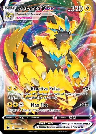 Zeraora VMAX 054  - Holofoil Crown Zenith - Ultra Rare