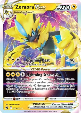 Zeraora VSTAR 055  - Holofoil Crown Zenith - Ultra Rare