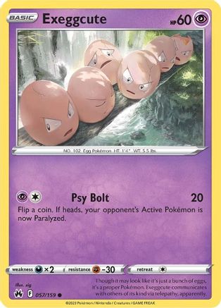 Exeggcute 057  - Reverse Holofoil Crown Zenith - Common