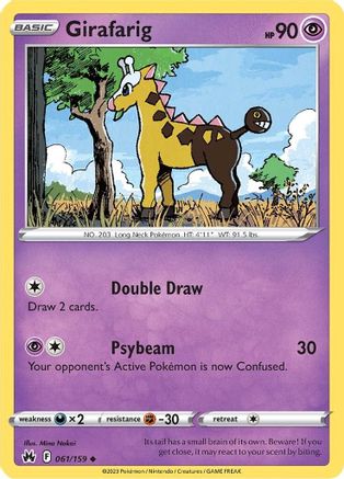 Girafarig 061  - Reverse Holofoil Crown Zenith - Uncommon