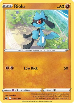 Riolu 071  Crown Zenith - Common