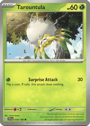 Tarountula 018/198  SV01 Scarlet & Violet Base Set - Common