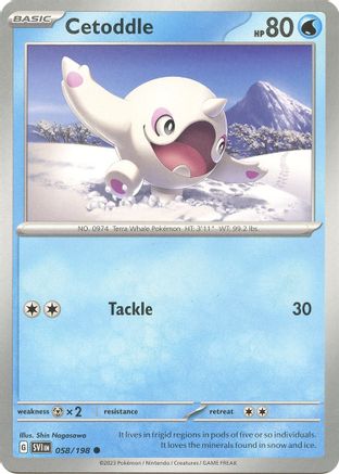 Cetoddle 058/198  SV01 Scarlet & Violet Base Set - Common
