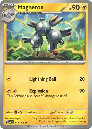 Magneton 064  - Reverse Holofoil SV01 Scarlet & Violet Base Set - Common