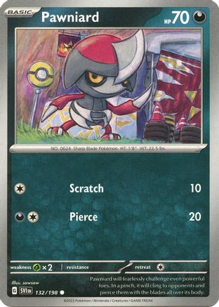 Pawniard 132  - Reverse Holofoil SV01 Scarlet & Violet Base Set - Common