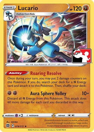 Lucario - 079/172/172  Prize Pack Series Cards - Rare
