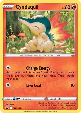 Cyndaquil (Cosmos Holo) SWSH221  - Holofoil SWSH Sword & Shield Promo Cards - Promo