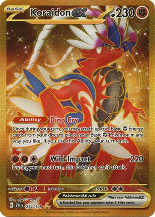 Koraidon ex 254/198  - Holofoil SV01 Scarlet & Violet Base Set - Hyper Rare