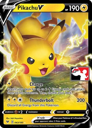 Pikachu V  - Holofoil Prize Pack Series Cards - Ultra Rare