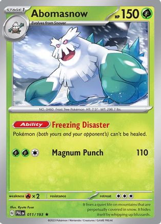 Abomasnow 011  - Reverse Holofoil SV02 Paldea Evolved - Rare