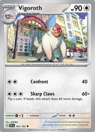 Vigoroth 161  SV02 Paldea Evolved - Uncommon