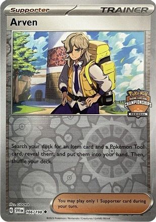 Arven - 166/198 (Regional Championships)/198  - Reverse Holofoil League & Championship Cards - Promo