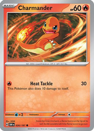 Charmander 026  SV03 Obsidian Flames - Common