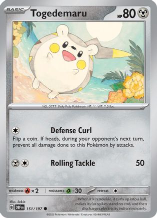 Togedemaru 151  SV03 Obsidian Flames - Common